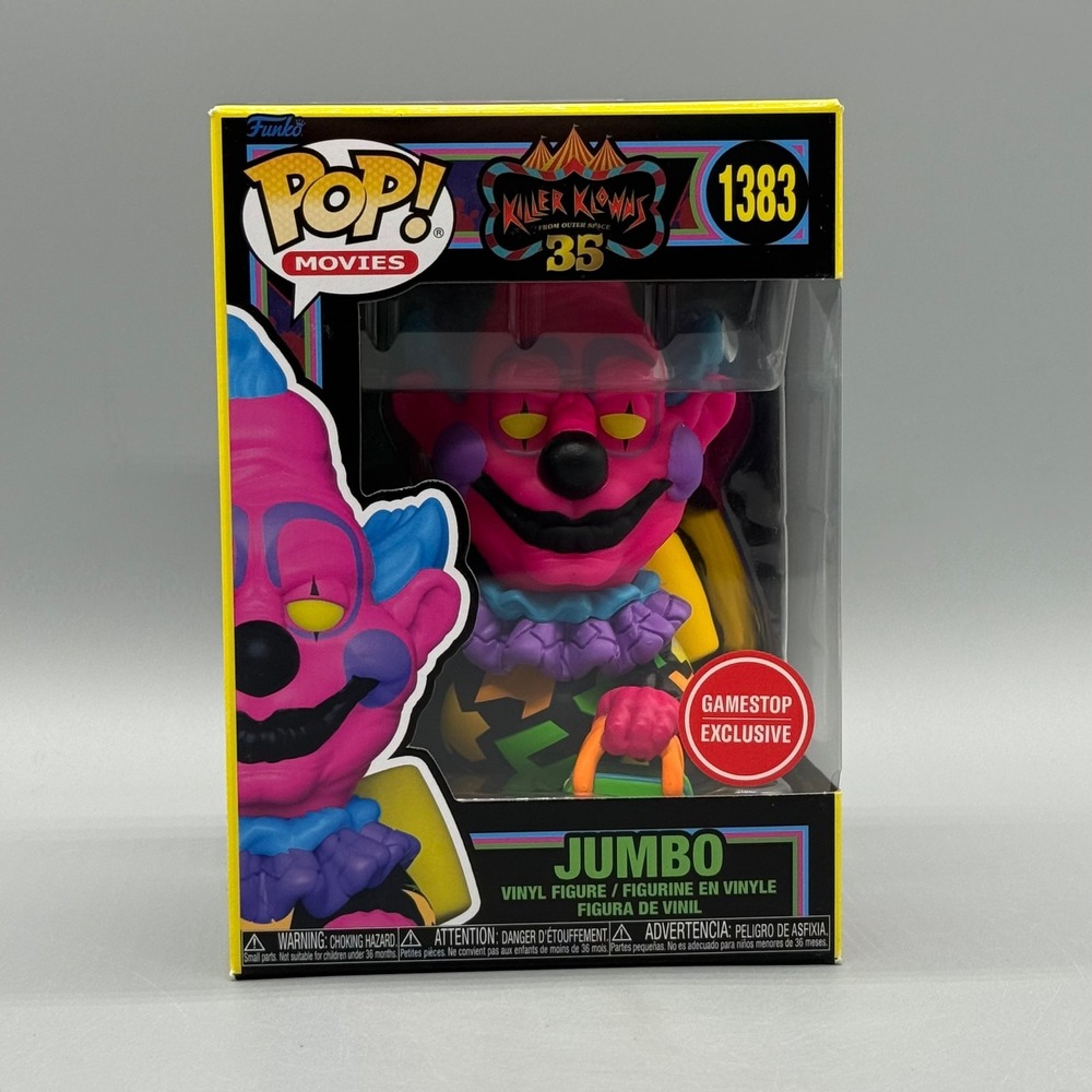 Funko Pop! #1383 Jumbo Blacklight Killer Klowns Exclusive w/ Protector *Vaulted*